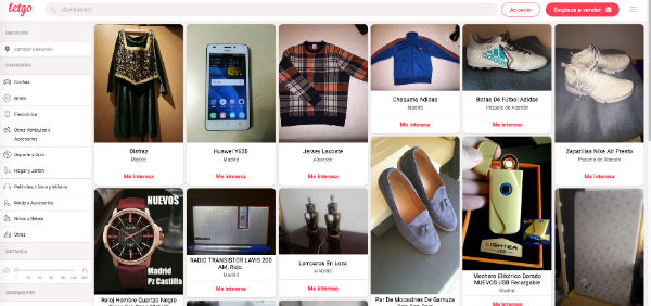 Las mejores webs para vender artículos de segunda mano 4 LetGo