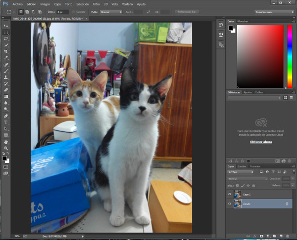 Mejorar una foto con Photoshop 01 - Duplicar la capa