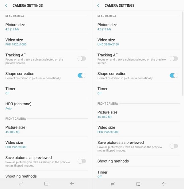 Las diferencias entre Android 8 y Android 7 en un Samsung Galaxy S8 7