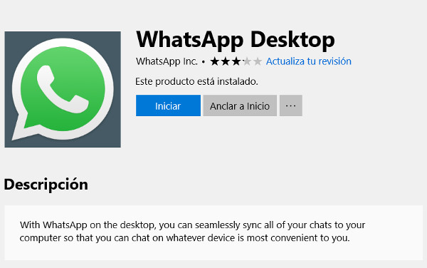 WhatsApp, probamos cómo funciona la app de Windows 10