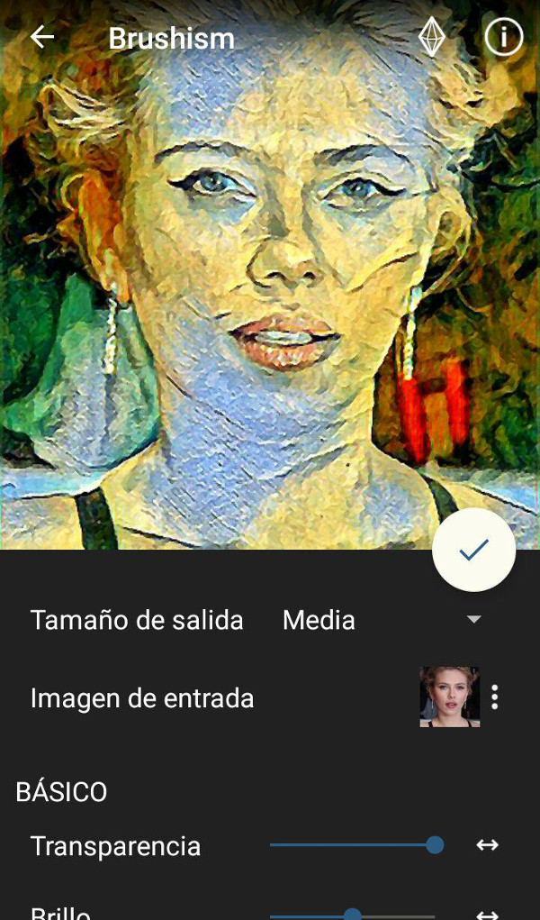 Convertir foto en dibujo Scarlett Johansson Painnt Android