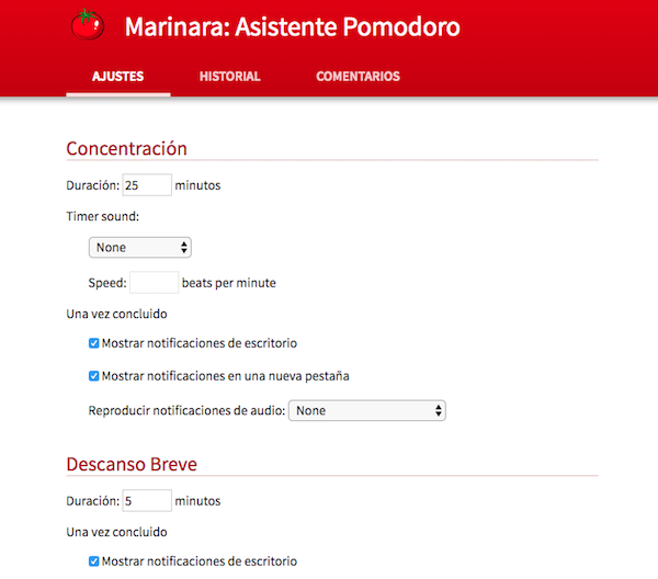 marinara tecnica pomodoro google chrome