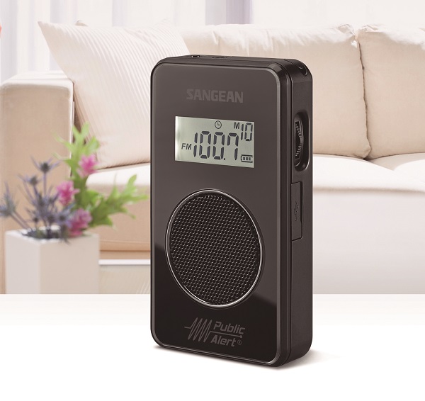Sangean DT-500W, radio de bolsillo con avisos del tiempo