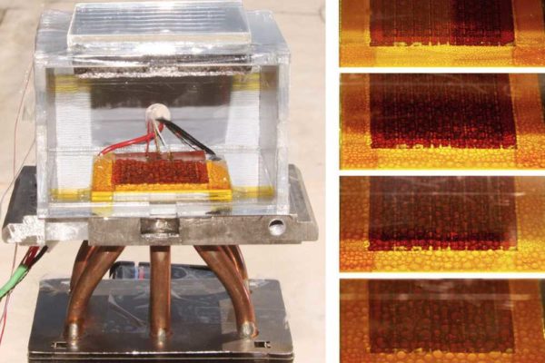 El prototipo, en marcha condensando agua