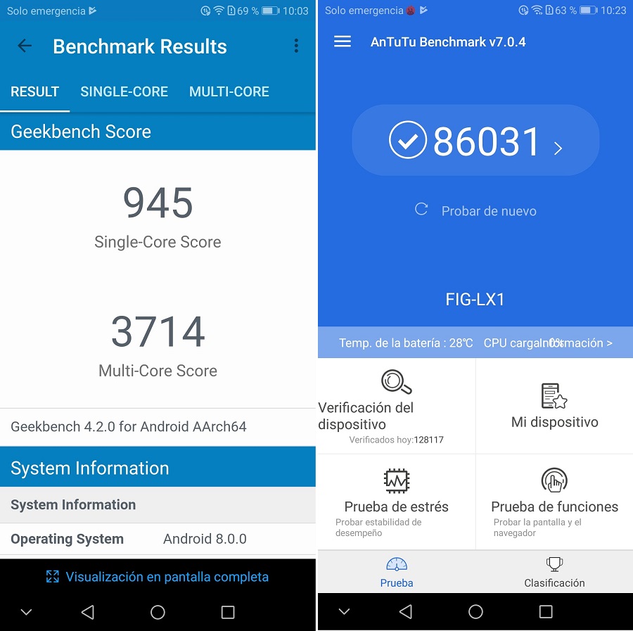 antutu y benchmark