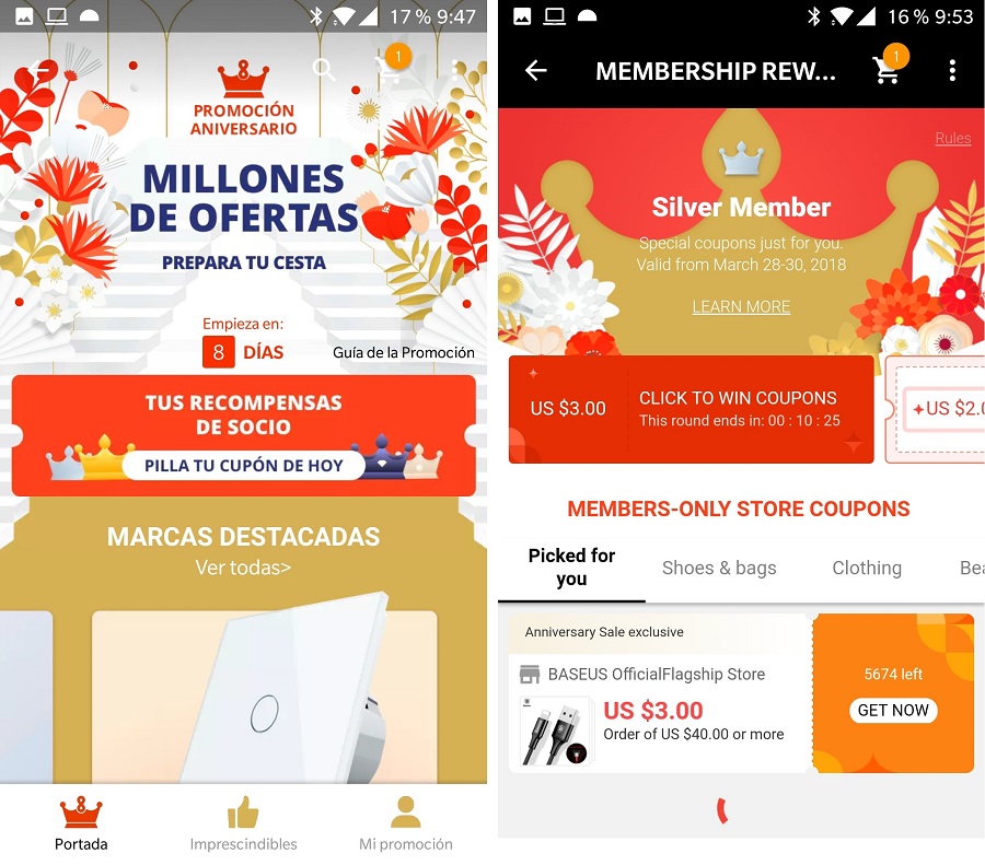 cupones aliexpress promocion aniversario