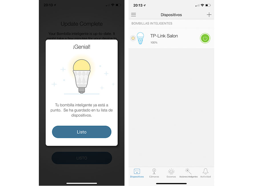 TP-Link LB120, probamos esta bombilla LED WiFi inteligente 9 hemos probado TP-Link LB120 puesta en marcha asistente listo
