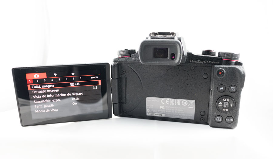 hemos probado Canon PowerShot G1X Mark III pantalla