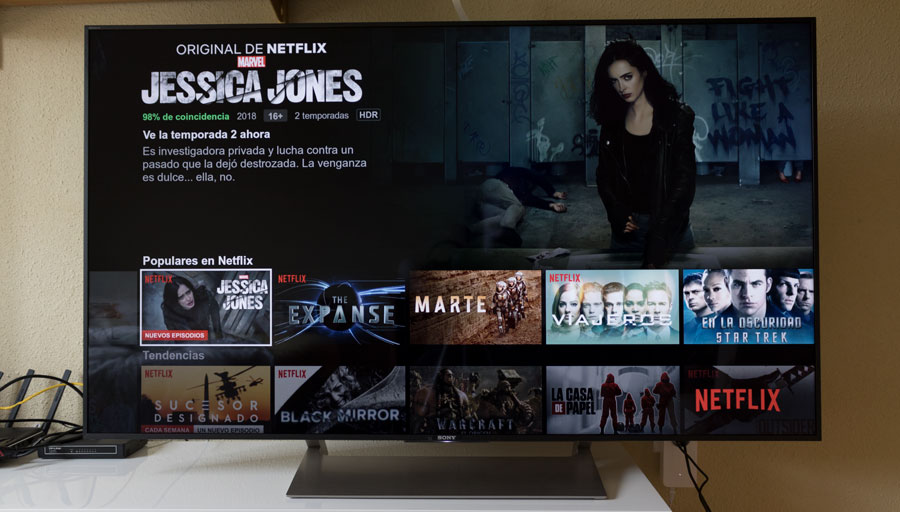 Sony 55XE9005, la hemos probado 13 hemos probado Sony 55XE9005 android app Netflix