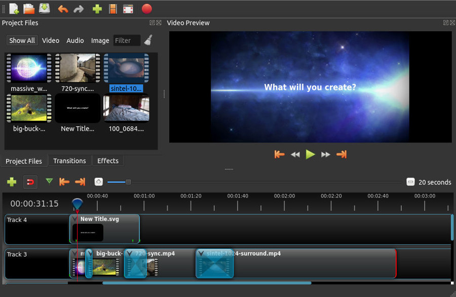 Programas de edicion de video gratis – Openshot