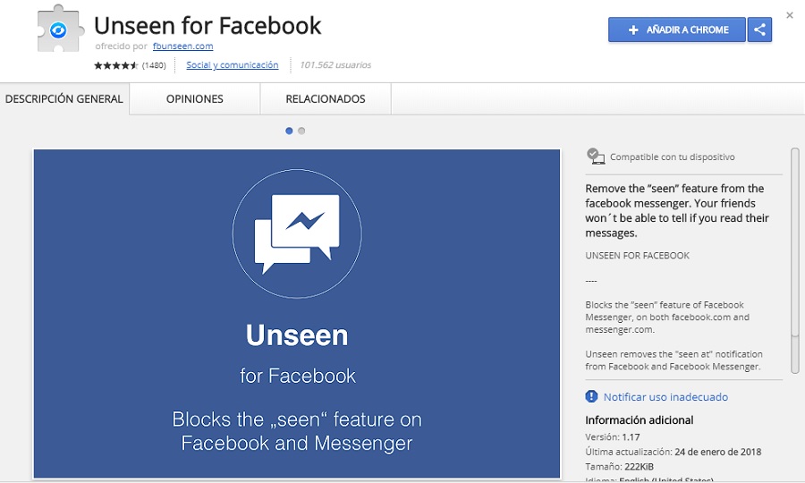 Unseen for Facebook
