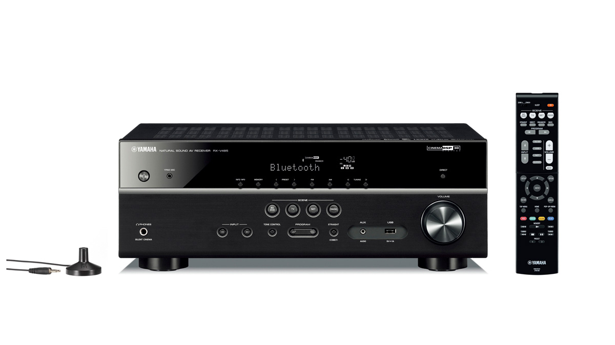 Yamaha RX-V485, receptor AV 5.1 con sistema MusicCast 5 a_fondo_Yamaha_RX-V485_amp_01