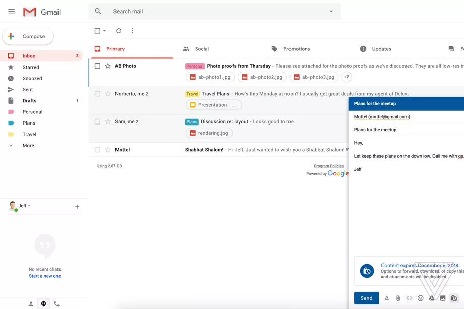 Gmail contará con un modo confidencial para evitar imprimir correos 3 modo confidencial