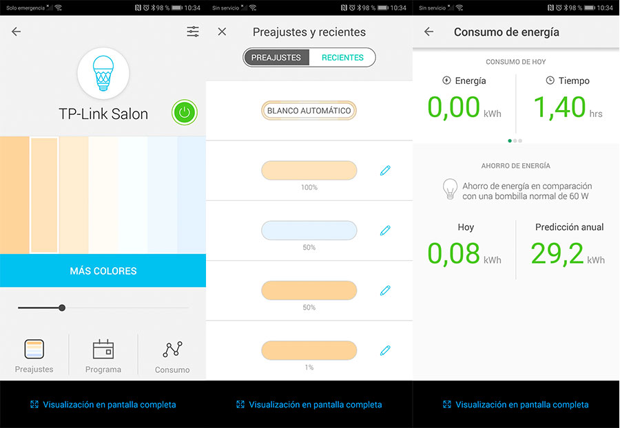 TP-Link LB120, probamos esta bombilla LED WiFi inteligente 10 hemos probado TP-Link LB120 intensidad de luz