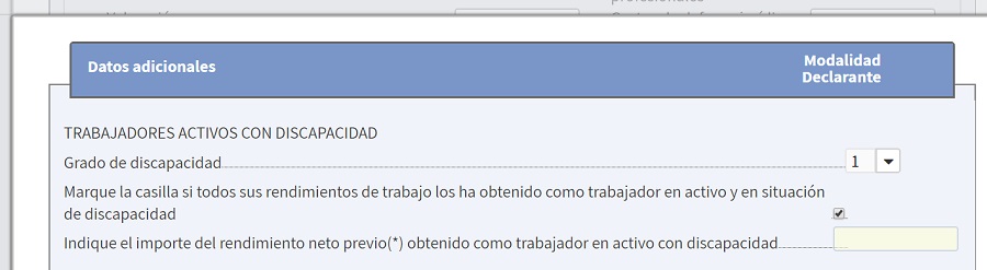 Cómo rellenar la casilla de incremento por discapacidad en la Renta 2017 5 imagen correcta