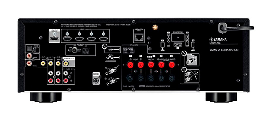 Yamaha RX-V485, receptor AV 5.1 con sistema MusicCast 10 lanzamiento Yamaha RX-V485 conectividad