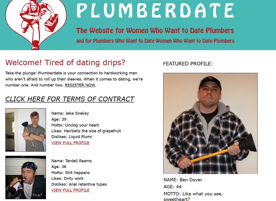 Las webs más absurdas y divertidas para ligar 8 plumberdate