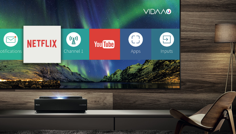 HISENSE Láser TV, pantalla de hasta 100 pulgadas con resolución 4K 5 lanzamiento HISENSE Láser TV smart