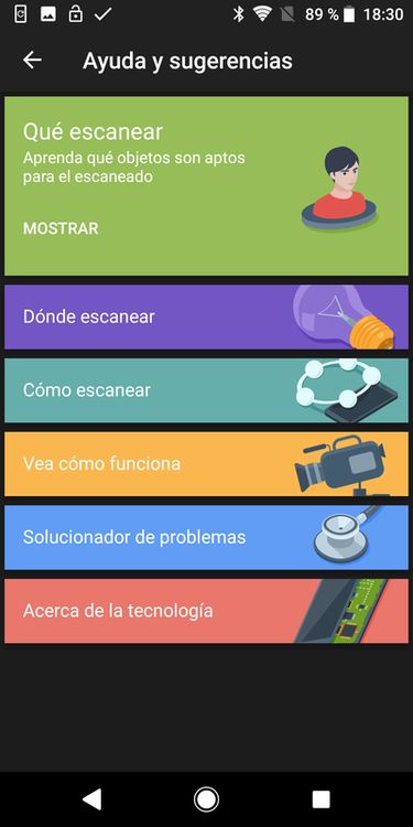 sony xperia xz2 escaner 3d