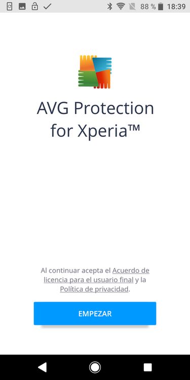 sony xperia xz2 avg protection