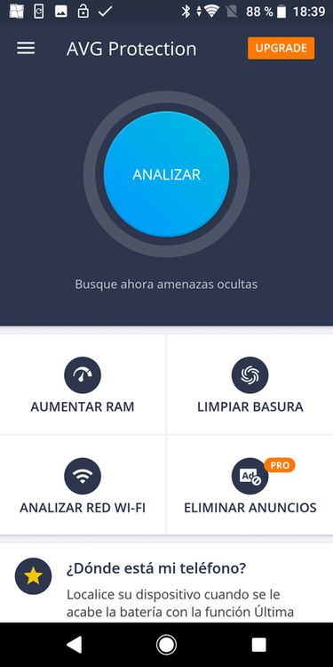 sony xperia xz2 avg protection