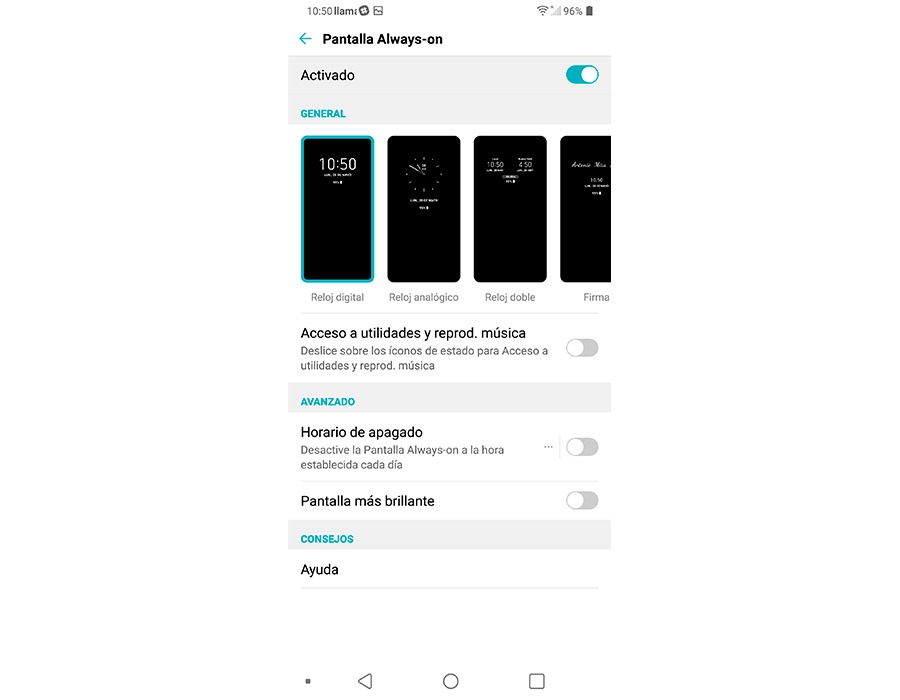 hemos probado LG G7 always on