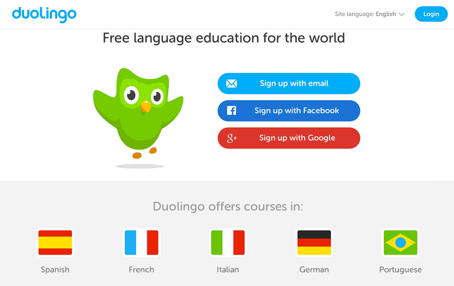 mejores webs y apps para aprender idiomas duolingo