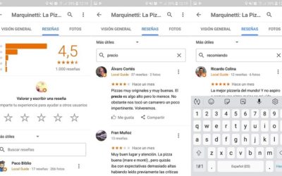 Cómo buscar texto en las reseñas de restaurantes y negocios en Google Maps
