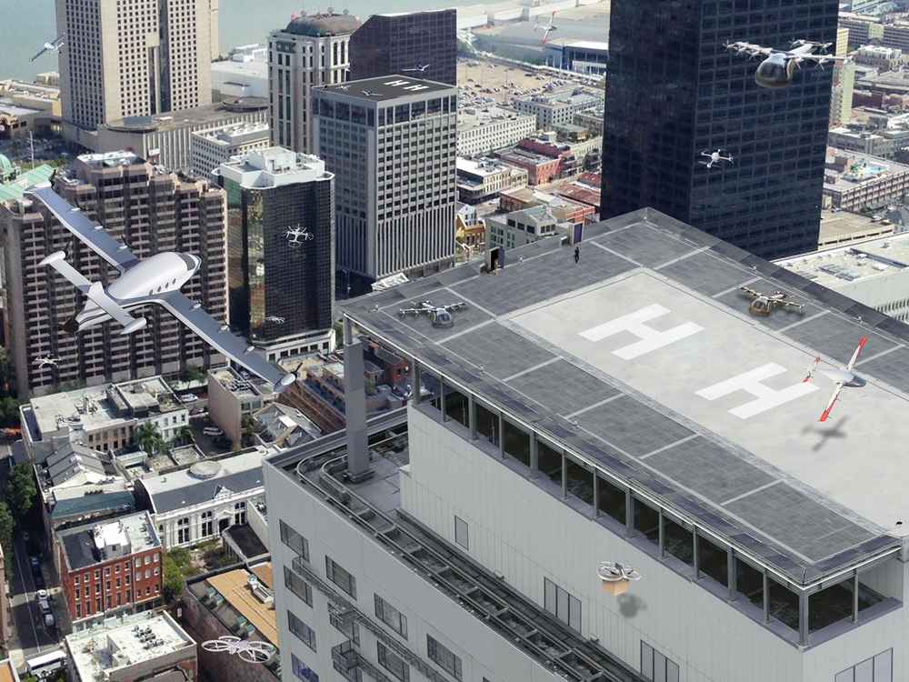 Uber y la NASA desarrollan un control aéreo para los taxi dron 4 Uber NASA drones 02