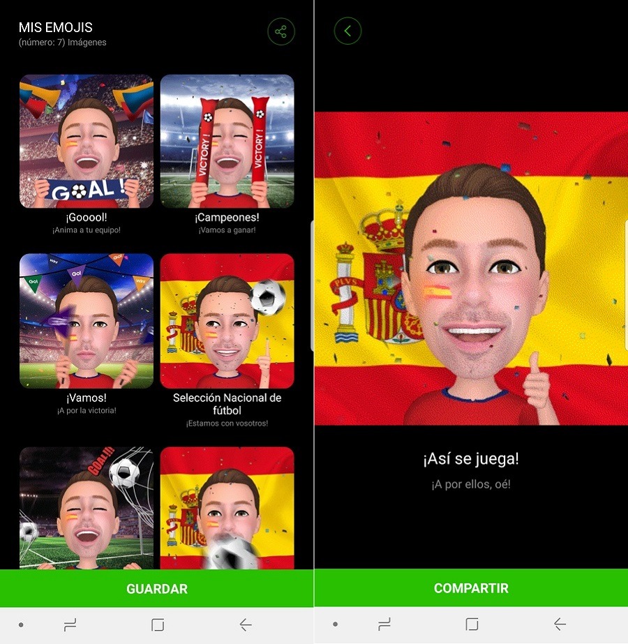 Probamos los Emoji del Samsung Galaxy S9 Edición Fútbol del Mundial 4 emoji samsung