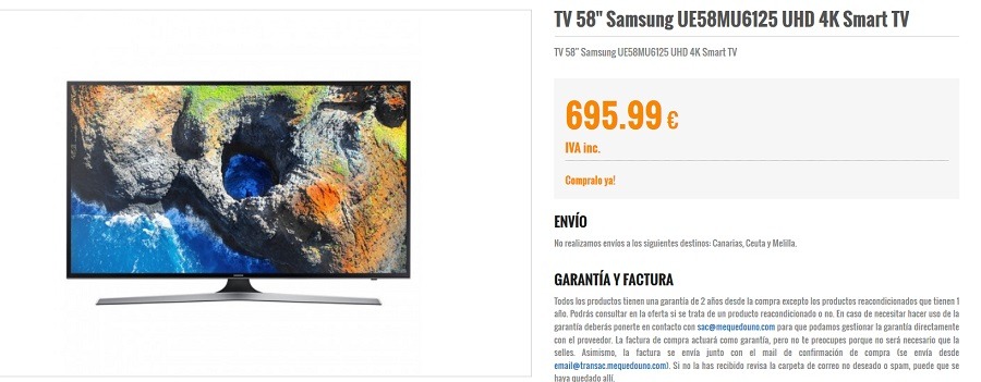 Estos son los televisores Samsung rebajados en Ebay hasta un 37% 1