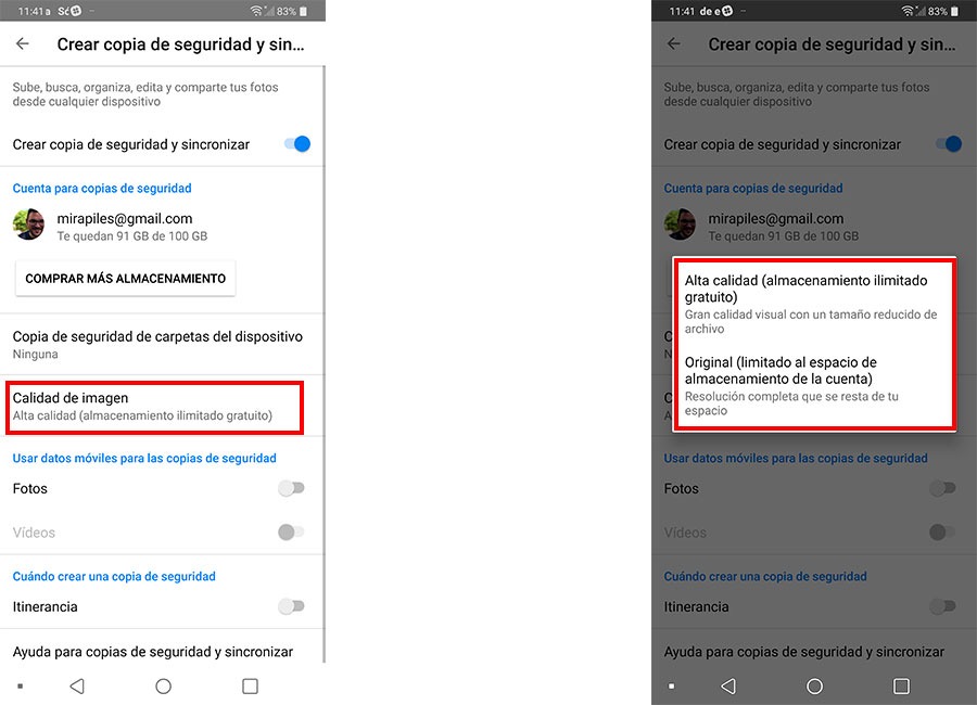 trucos y consejos para Google Fotos calidad