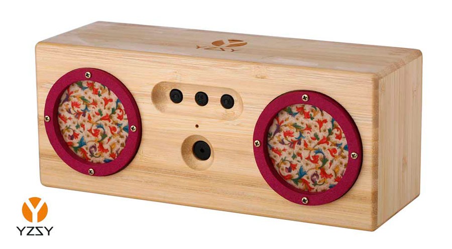 Altavoces Bluetooth YZSY: Acabado Minucioso e Innovación 3 altavoces Bluetooth YZSY bambú