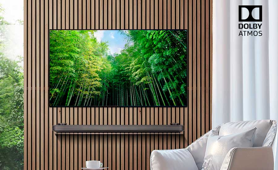 Características clave del televisor LG OLED W8 7 características clave LG OLED W8 Dolby Atmos