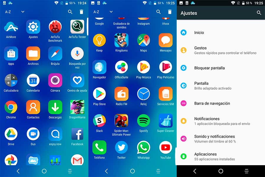 hemos probado Alcatel 3x sistema