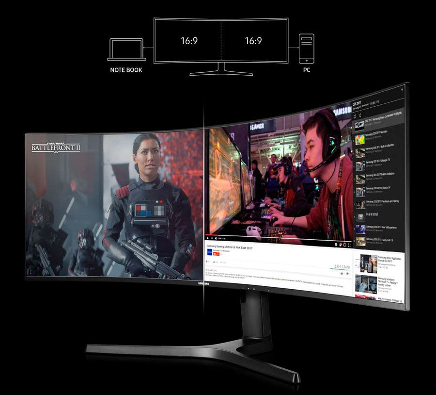 Samsung C43J89, monitor ultrawide con relación de aspecto 32:10 3 monitor Samsung C43J89 picture