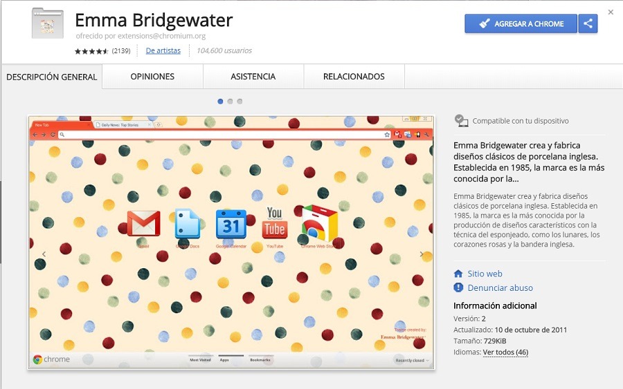 Cómo cambiar el tema de inicio de Google Chrome 2 temas chrome