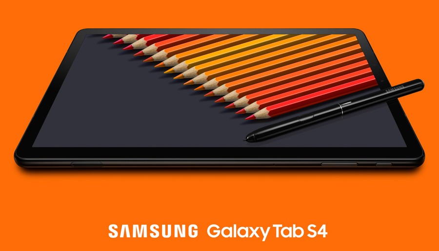 lanzamiento Samsung Galaxy Tab S4 S Pen naranja