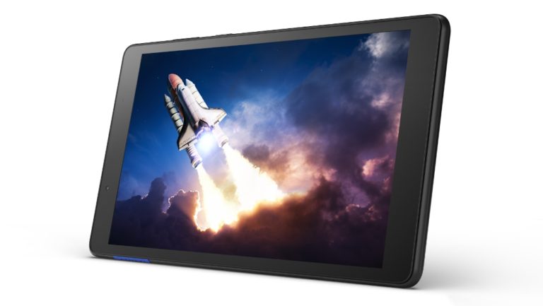 Funda IChicTec Antigolpes Para Lenovo Tab E8 TB-8304F - Silicona Suave Con Soporte Integrado (Negro)