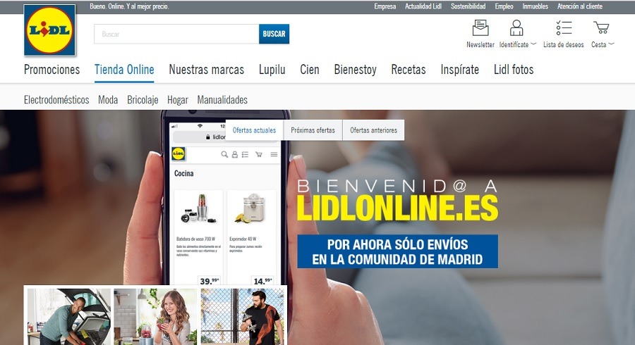 Lidl presenta una tienda piloto online en Madrid para moda, hogar y ocio