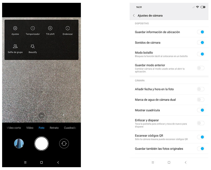 hemos probado Xiaomi Mi 8 ajustes cámara