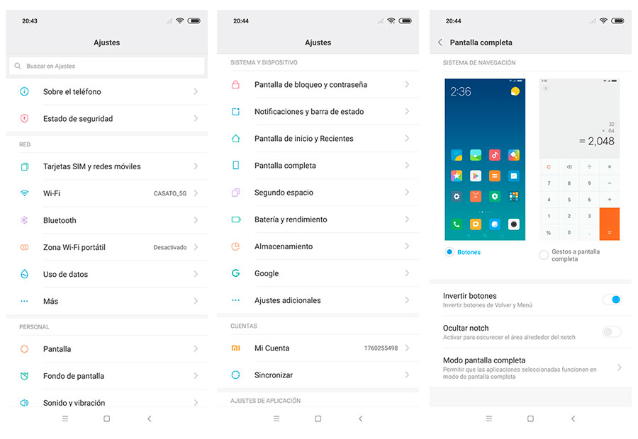Xiaomi Mi 8, lo hemos probado 42 hemos probado Xiaomi Mi 8 ajustes
