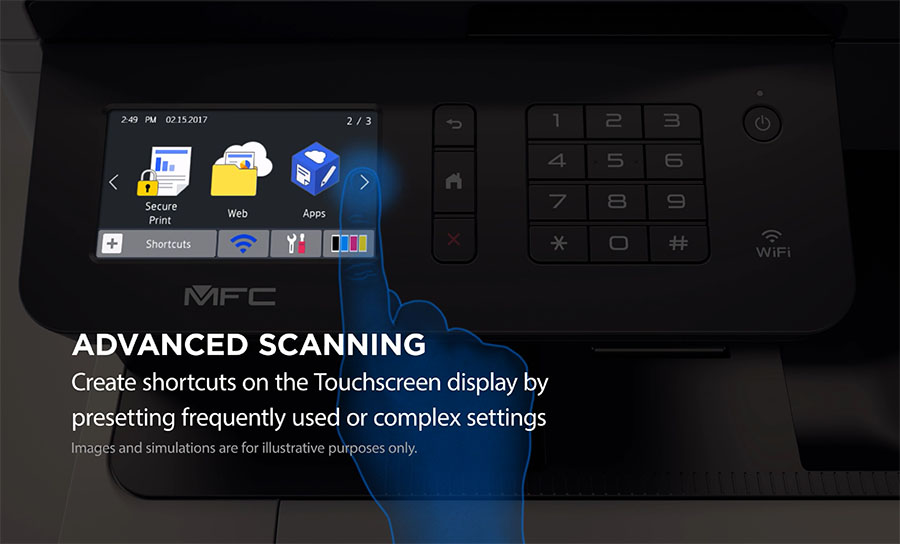 Brother MFC-L8690CDW pantalla