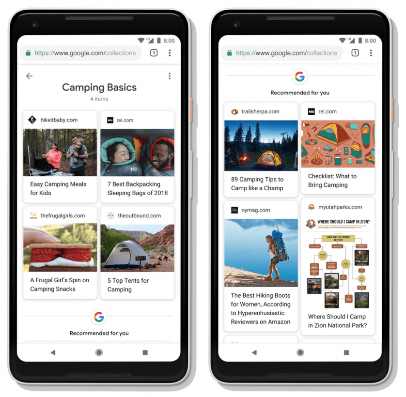 Todas las novedades del buscador de Google por su 20 aniversario 3 collections