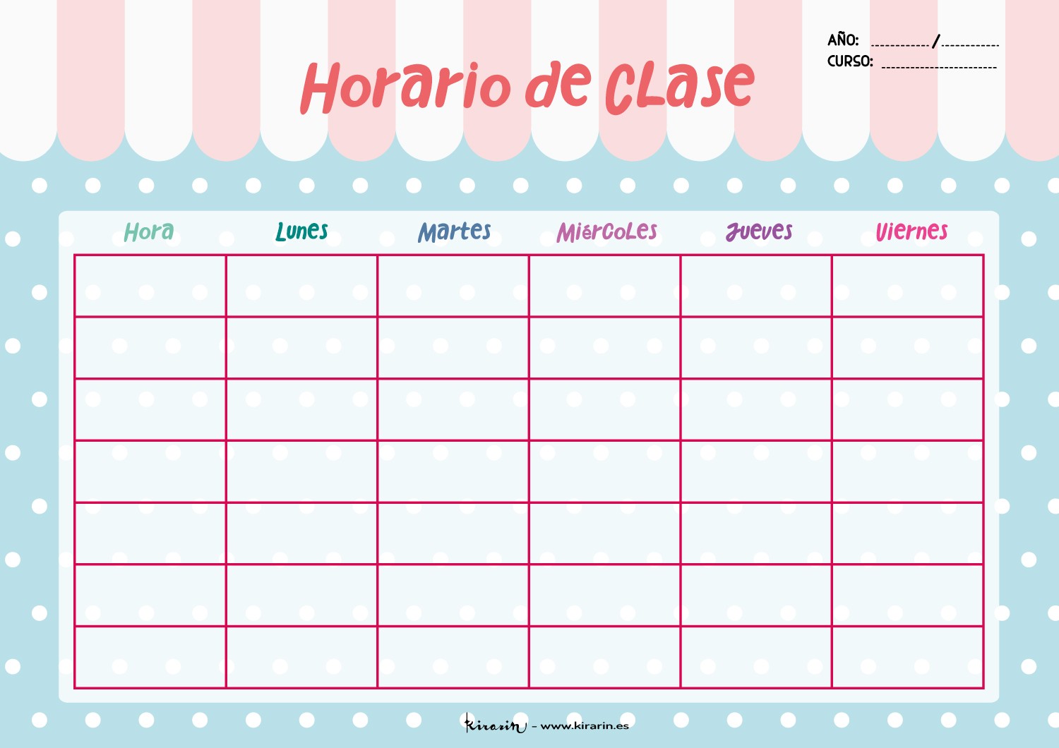 Imágenes de horarios para descargar e imprimir 