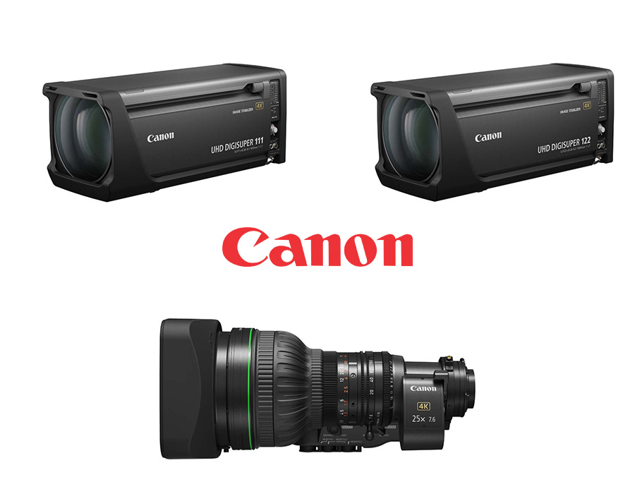 Canon UHD DIGISUPER 122, 111 y CJ25ex7.6B, objetivos 4K profesionales