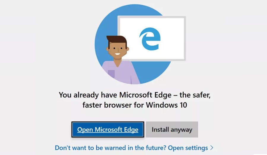 Microsoft elimina la advertencia sobre instalar Chrome en Windows