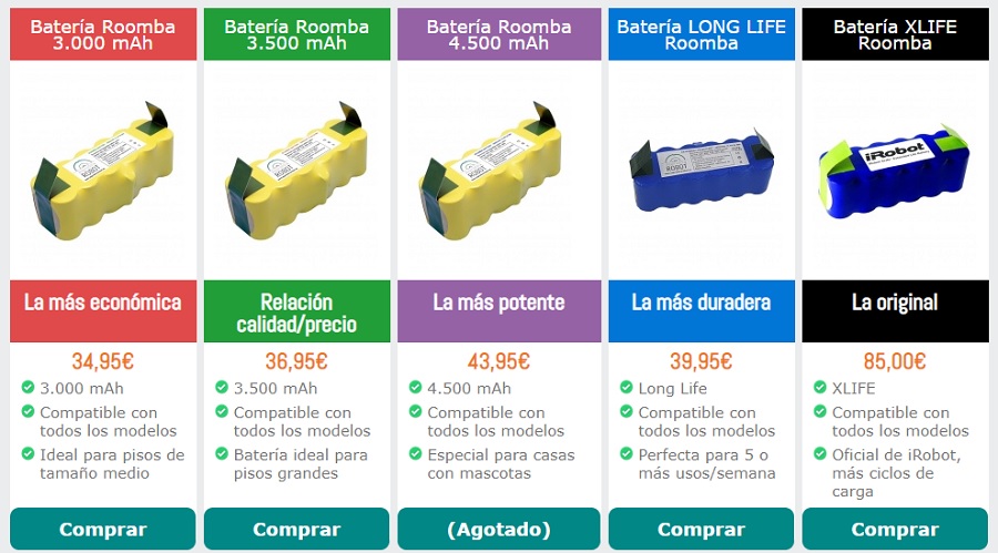 roomba accesorios