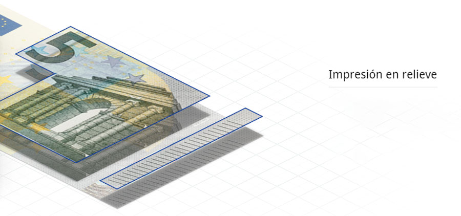 la tecnología detrás de los billetes relieve