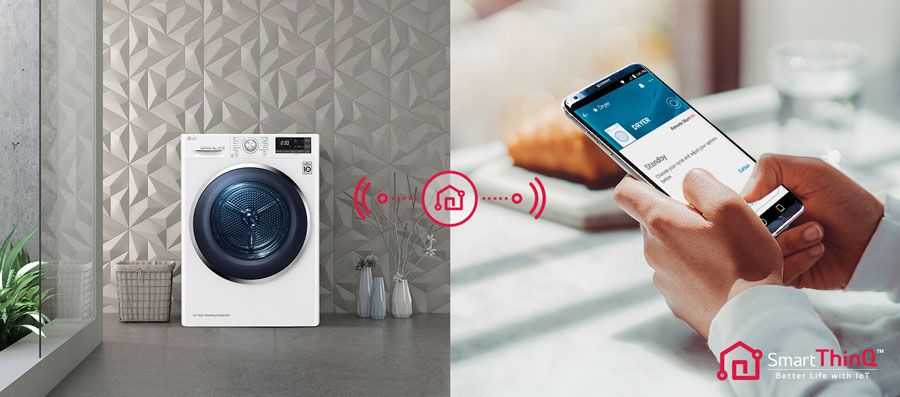 tecnología para ahorrar energía de las secadoras de LG SmartThinQ